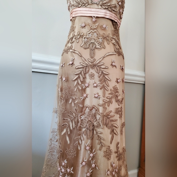 Sue Wong Nocturne Y2K Formal Dress Embroidered Beaded Size 4 - Picture 4 of 9